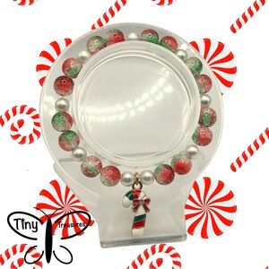 🎅🏻Candy Cane Beaded Bracelet🎅🏻